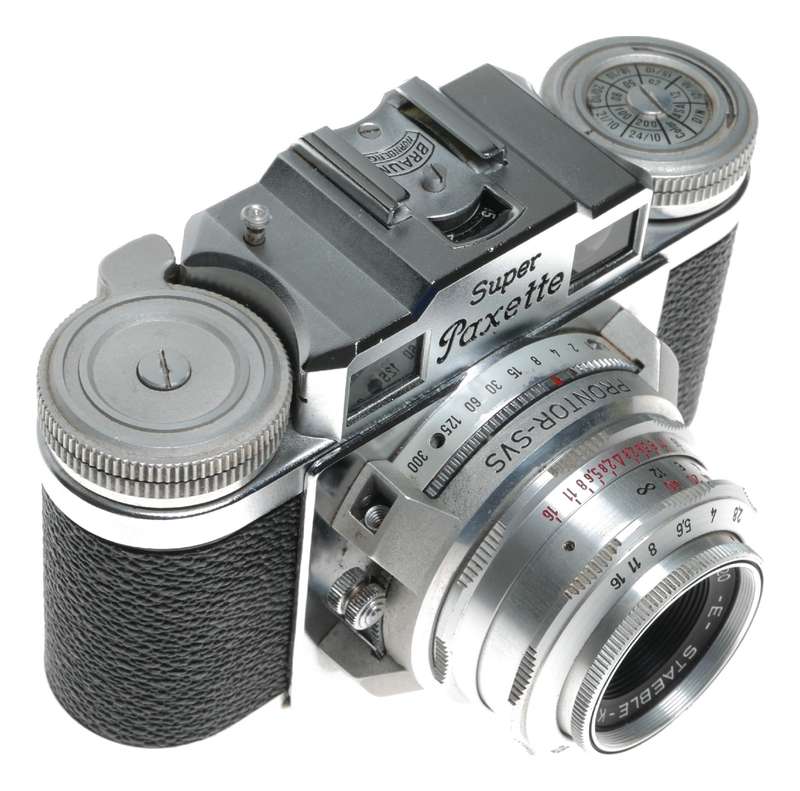 Braun Super Paxette II 35mm Film RF Camera E-Staeble-Kata 2.8/45 Case