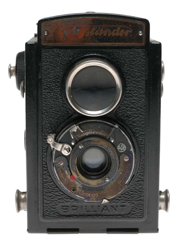 Voigtlander Brillant Early Metal TLR 120 Film Camera Voigtar 1:6.3 F=7.5cm