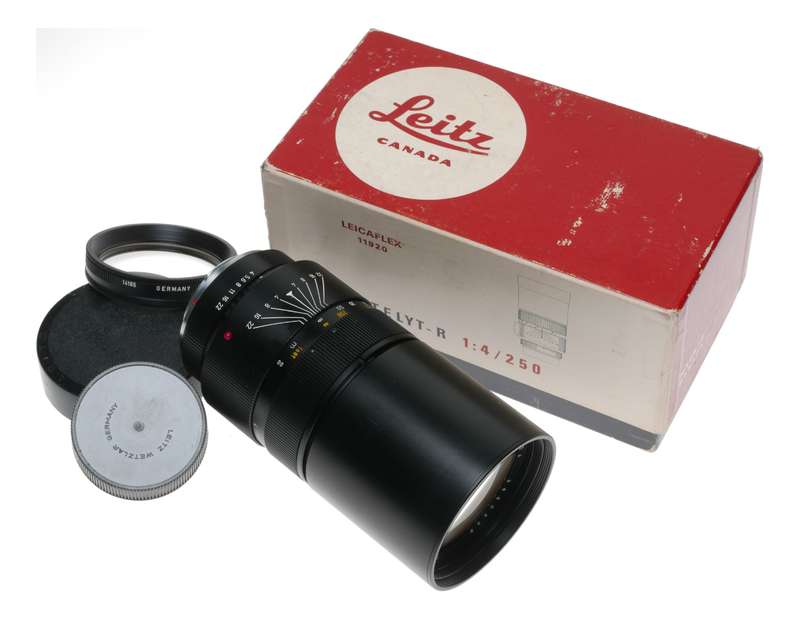 11920 Leicaflex Telyt-R 1:4/250 boxed SLR vintage camera lens