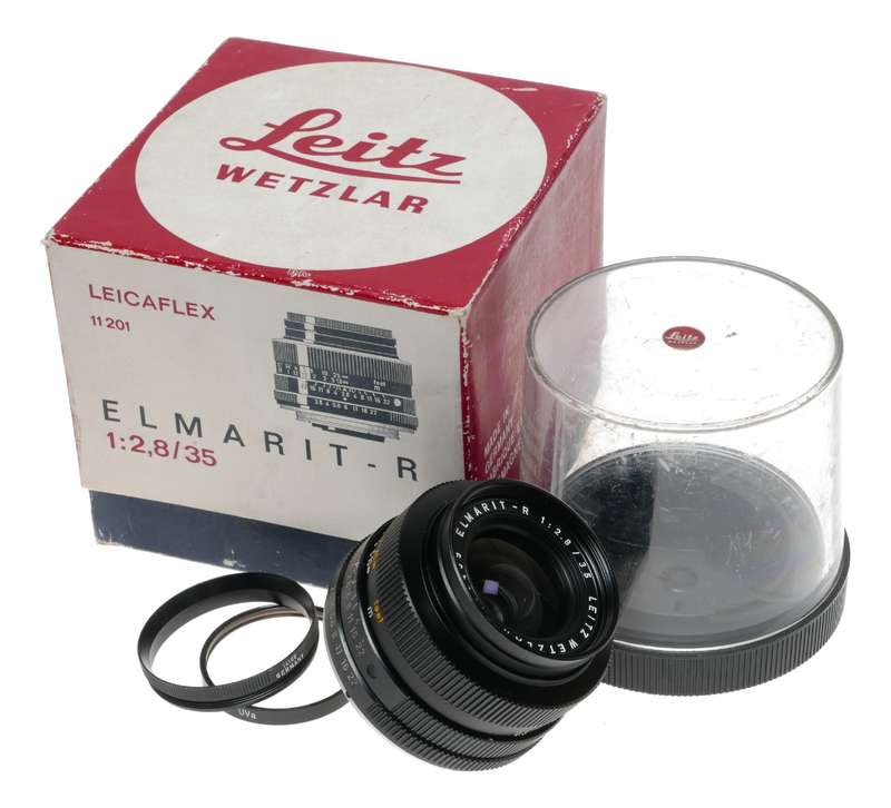 Elmarit-R 1:2.8/35 Leicaflex 11201 Leica SLR Leitz wide angle lens Boxed