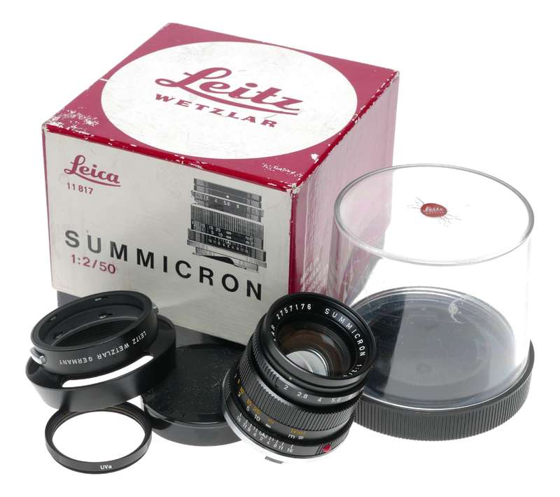 Leica Summicron 1:2/50 mm rare Leitz rigid prime lens boxed 11817