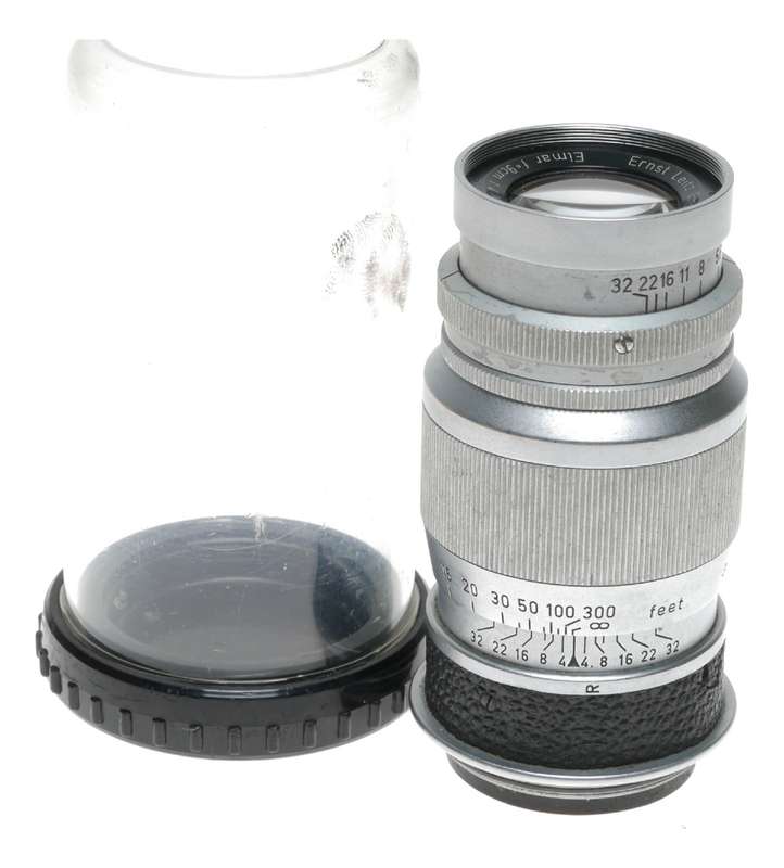 Leitz Elmar f=9cm 1:4 chrome rangefinder screw mount lens
