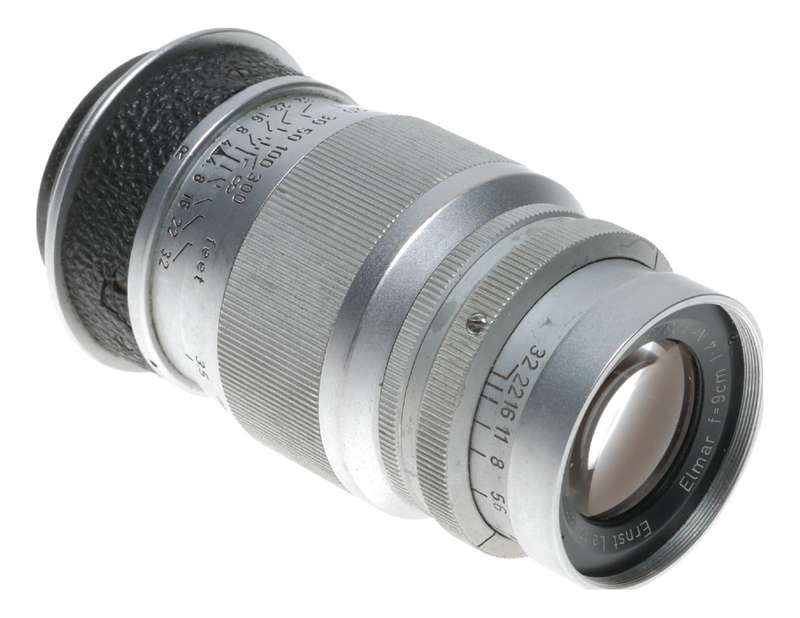 Leitz Elmar f=9cm 1:4 chrome rangefinder screw mount lens
