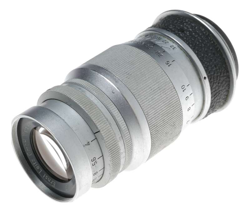 Leitz Elmar f=9cm 1:4 chrome rangefinder screw mount lens