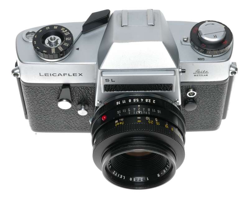 Leicaflex SL Chrome 35mm SLR film camera Summicron-R lens set