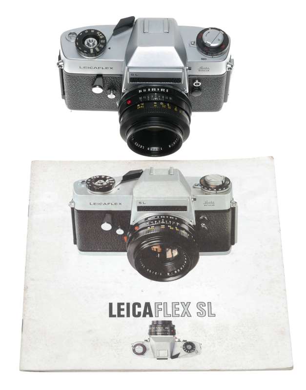 Leicaflex SL Chrome 35mm SLR film camera Summicron-R lens set