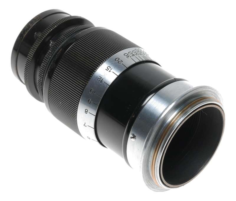 Elmar 4/90mm portrait lens bakelite keeper rare f=9cm Black Paint caps