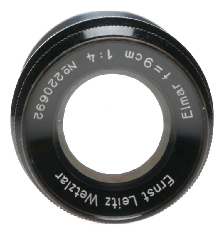 Elmar 4/90mm portrait lens bakelite keeper rare f=9cm Black Paint caps
