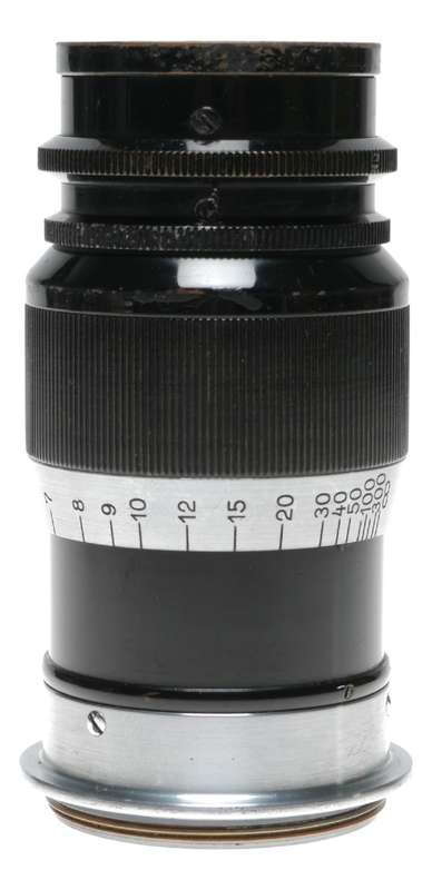 Elmar 4/90mm portrait lens bakelite keeper rare f=9cm Black Paint caps