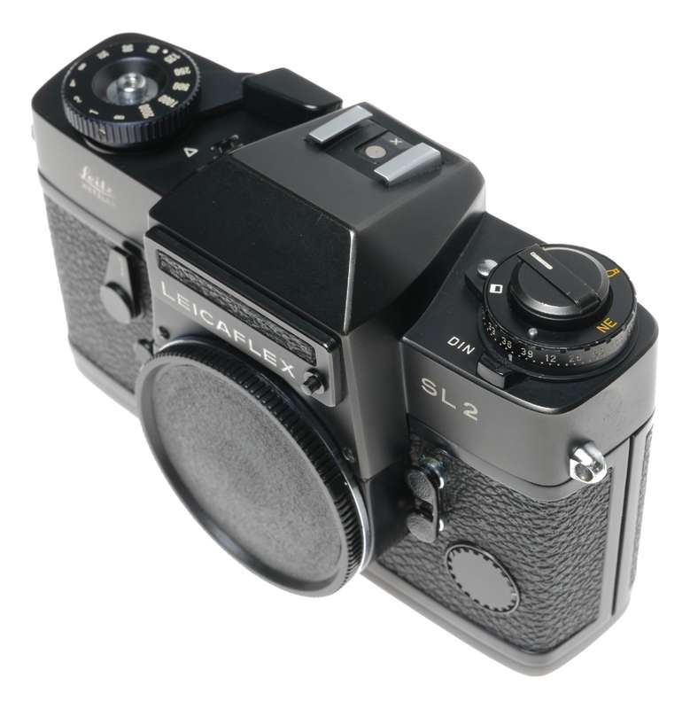 Black chrome Leicaflex SL2 Antique film camera 35mm body with case