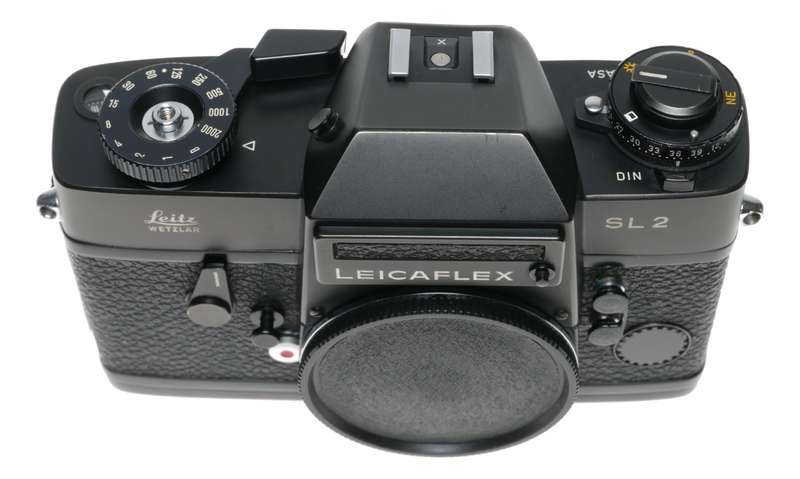 Black chrome Leicaflex SL2 Antique film camera 35mm body with case