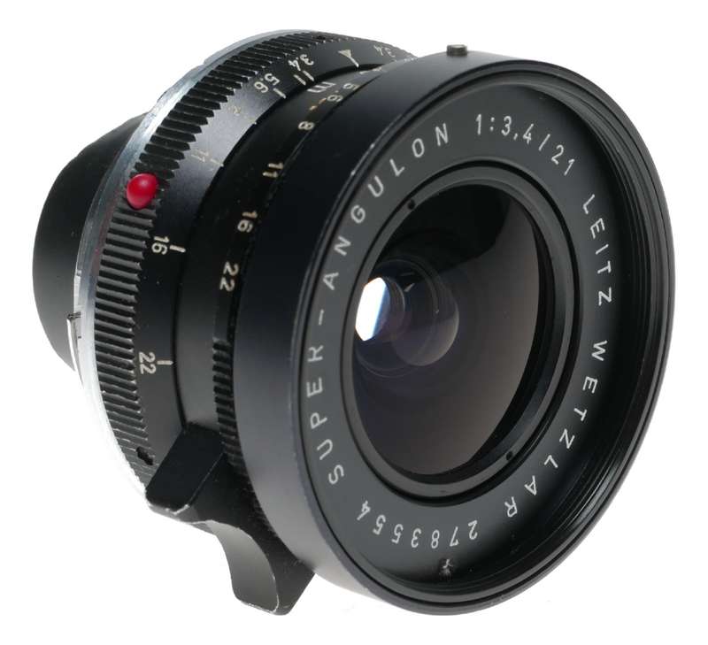 Black Super-Angulon 1:3.4/21 Leitz Ultra Wide Angle f=21mm