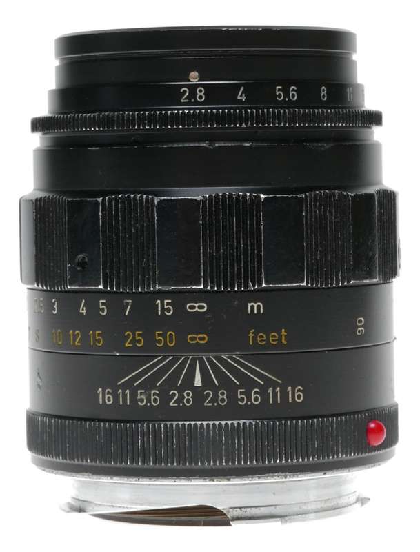 Black Tele-Elmarit 1:2.8/90 mm Leica M Leitz f=90mm F2.8 prime lens