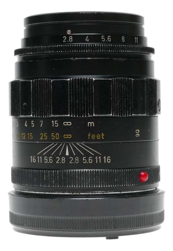 Black Tele-Elmarit 1:2.8/90 mm Leica M Leitz f=90mm F2.8 prime lens