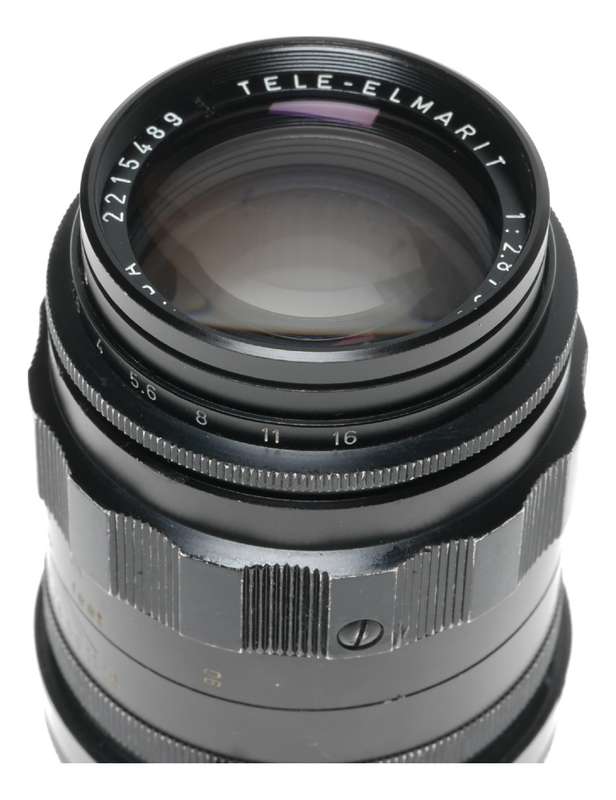 Black Tele-Elmarit 1:2.8/90 mm Leica M Leitz f=90mm F2.8 prime lens
