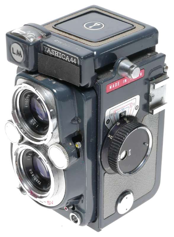Yashica 44 LM Blue 4x4 TLR Film Camera Yashinon 3.5/60