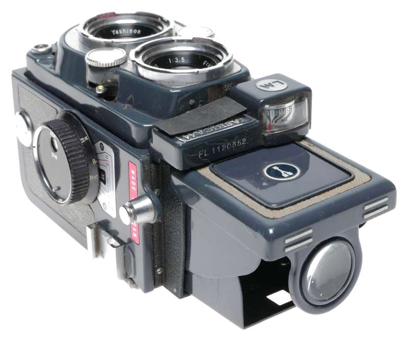 Yashica 44 LM Blue 4x4 TLR Film Camera Yashinon 3.5/60