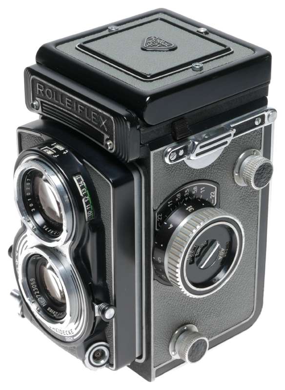 Rolleiflex T Model 1 Grey TLR Film Camera Carl Zeiss Tessar 1:3.5/75