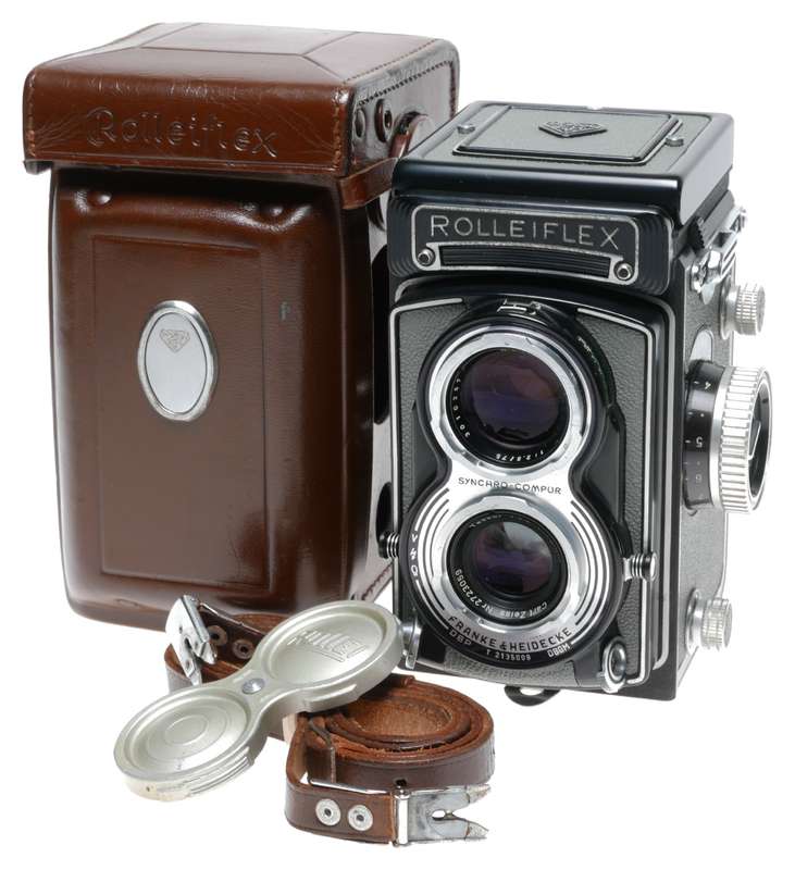 Rolleiflex T Model 1 Grey TLR Film Camera Carl Zeiss Tessar 1:3.5/75