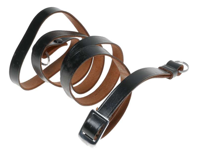 Antique leather rangefinder camera neck strap original lug clips fits Leica