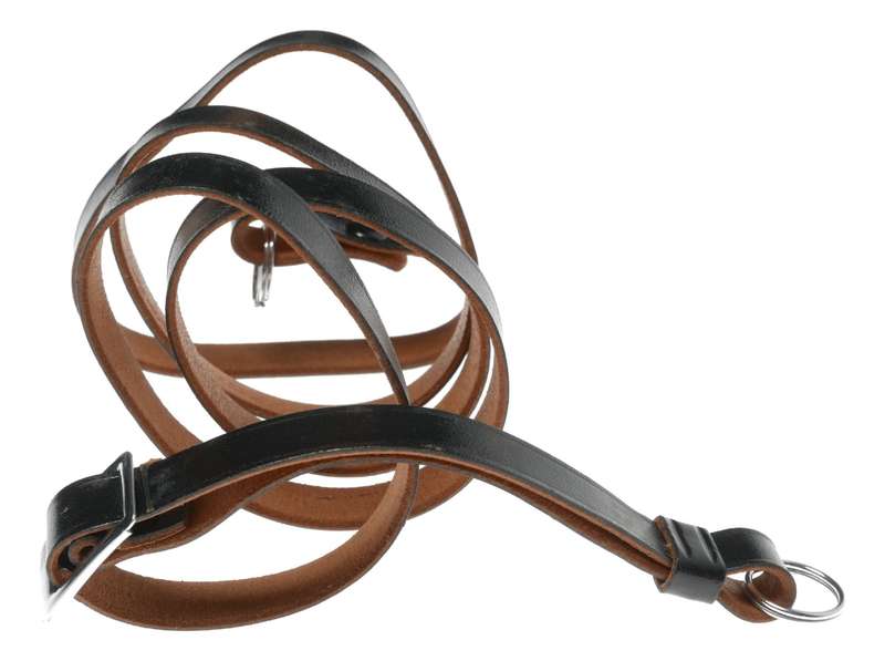 Antique leather rangefinder camera neck strap original lug clips fits Leica