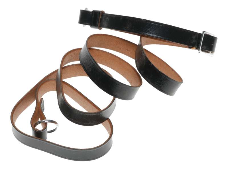 Antique leather rangefinder camera neck strap original lug clips fits Leica