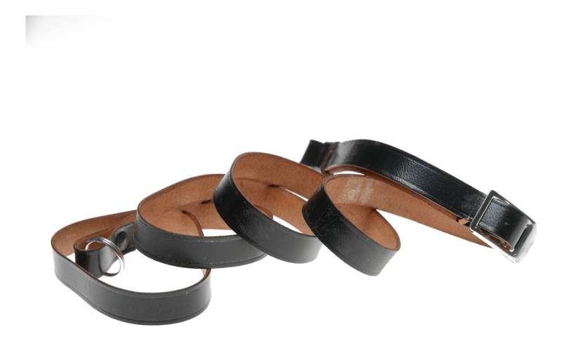 Antique leather rangefinder camera neck strap original lug clips fits Leica