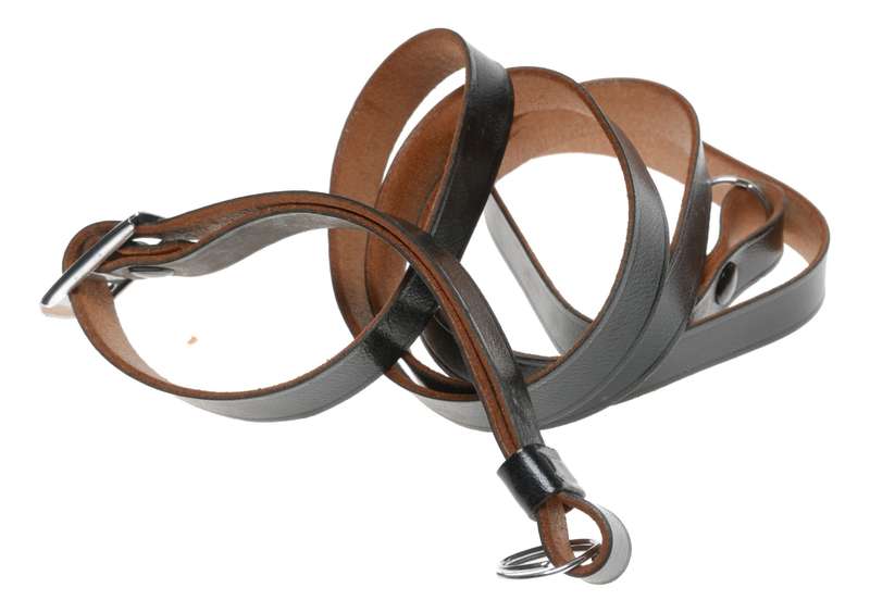 Antique leather rangefinder camera neck strap original lug clips fits Leica