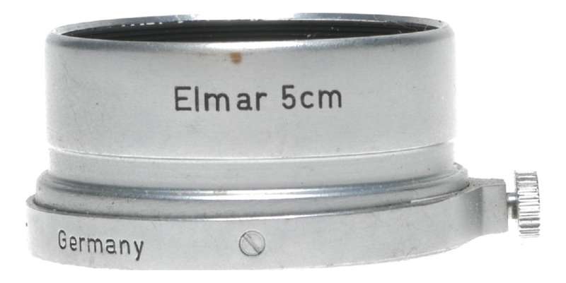 Elmar 50mm f3.5 lens hood FISON shade chrome snap on