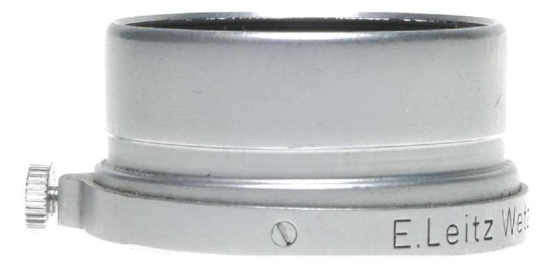 Elmar 50mm f3.5 lens hood FISON shade chrome snap on