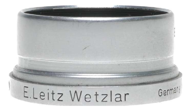 Elmar 50mm f3.5 lens hood FISON shade chrome snap on
