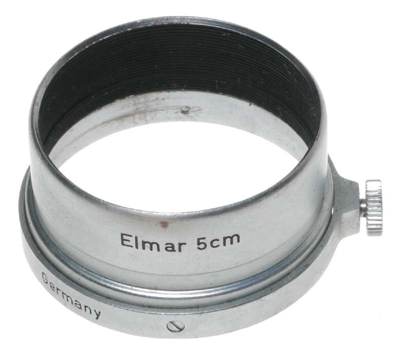 Elmar 50mm f3.5 lens hood FISON shade chrome snap on