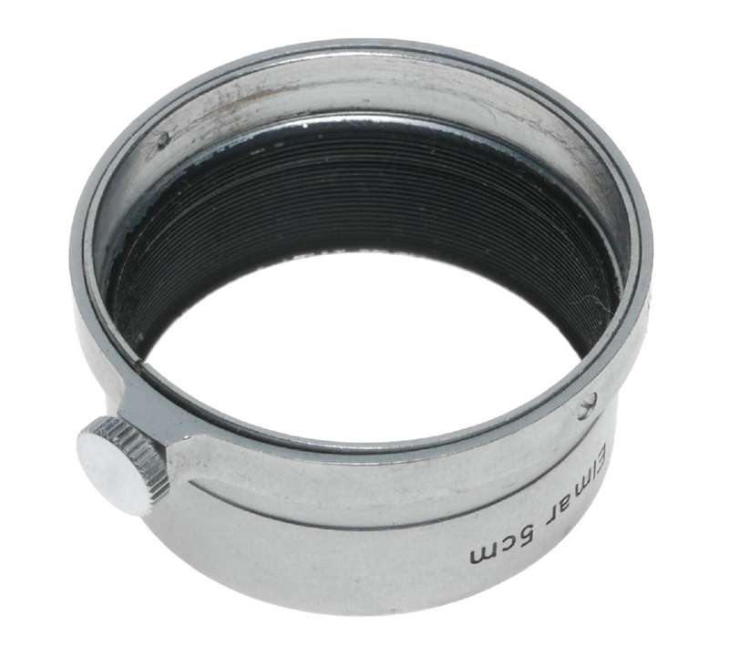 Elmar 50mm f3.5 lens hood FISON shade chrome snap on