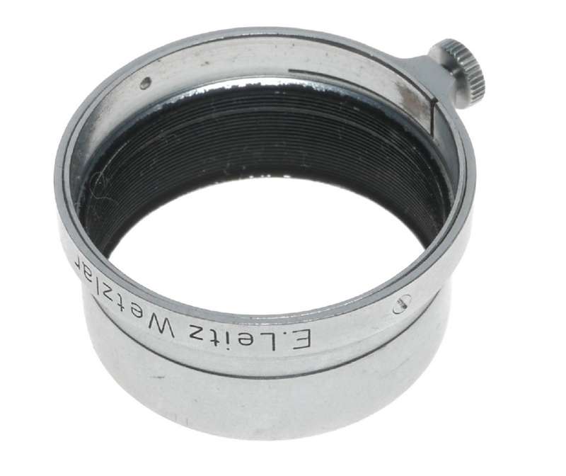 Elmar 50mm f3.5 lens hood FISON shade chrome snap on