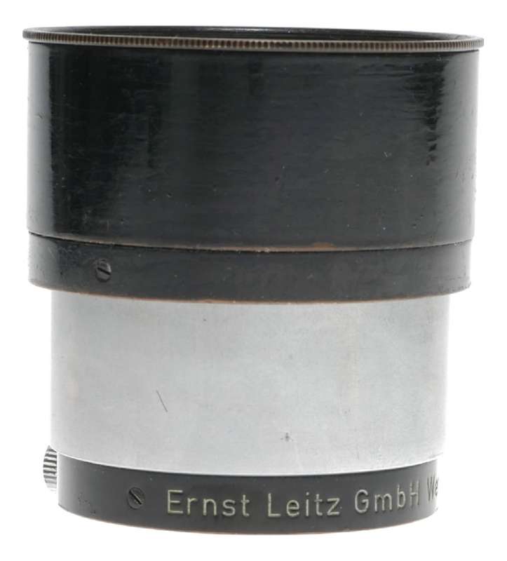 Black chrome FIKUS Leica lens hood shade 3.5 and 13.5cm Leitz
