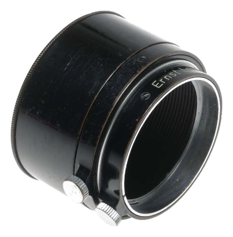 Black chrome FIKUS Leica lens hood shade 3.5 and 13.5cm Leitz