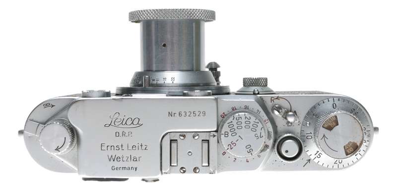 Leica IIIF Red dial 35mm film camera with Elmar 50mm F3.5 lens