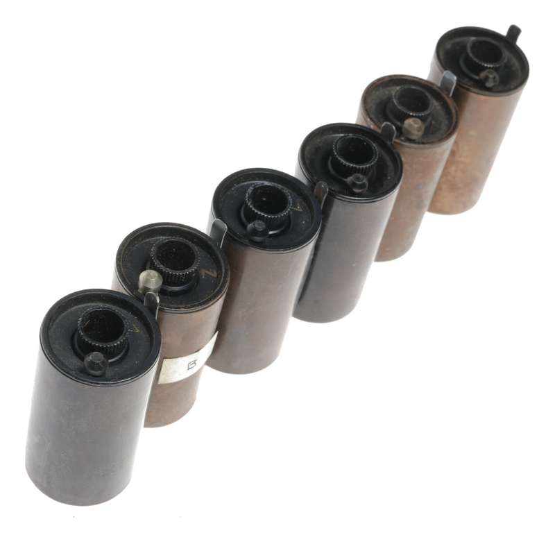 Leitz Brass 35mm film spool Set 6x fits rangefinder film cameras 4