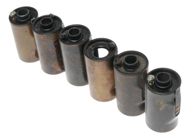 Leitz Brass 35mm film spool Set 6x fits rangefinder film cameras 5