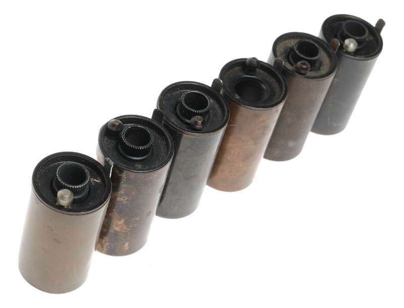 Leitz Brass 35mm film spool Set 6x fits rangefinder film cameras 5