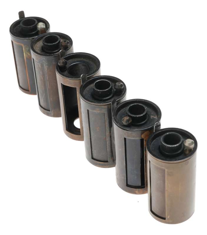 Leitz Brass 35mm film spool Set 6x fits rangefinder film cameras 5