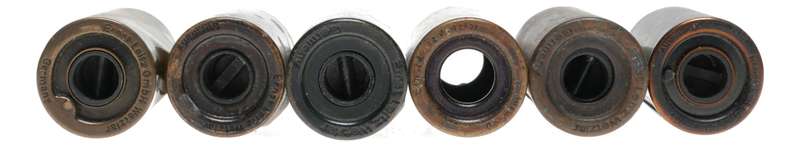 Leitz Brass 35mm film spool Set 6x fits rangefinder film cameras 5