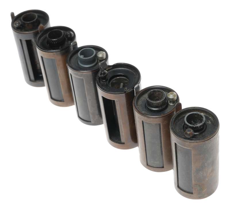 Leitz Brass 35mm film spool Set 6x fits rangefinder film cameras 7