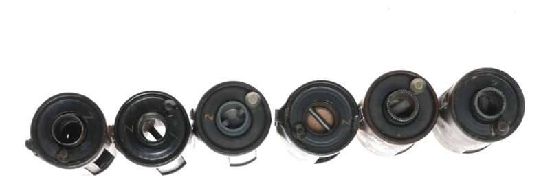 Leitz Brass 35mm film spool Set 6x fits rangefinder film cameras 7