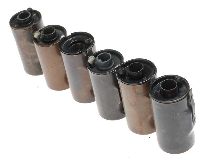 Leitz Brass 35mm film spool Set 6x fits rangefinder film cameras 7