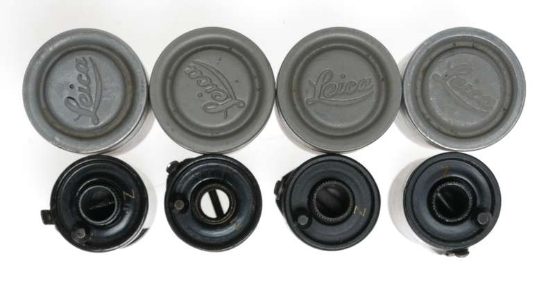 Leitz Brass 35mm film spool Set 4x fits rangefinder film cameras 9