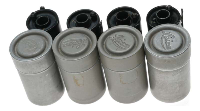 Leitz Brass 35mm film spool Set 4x fits rangefinder film cameras 9
