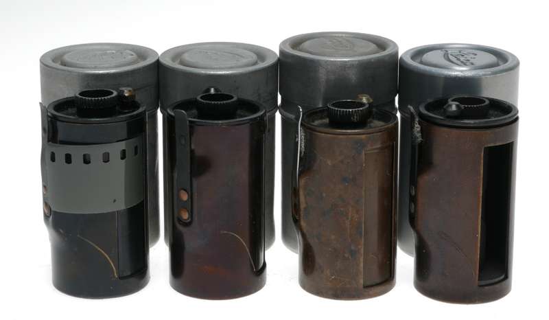 Leitz Brass 35mm film spool Set 4x fits rangefinder film cameras 11