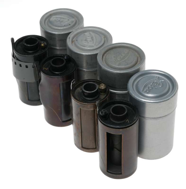 Leitz Brass 35mm film spool Set 4x fits rangefinder film cameras 11