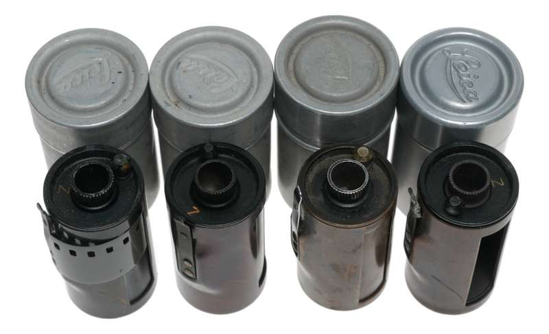 Leitz Brass 35mm film spool Set 4x fits rangefinder film cameras 11